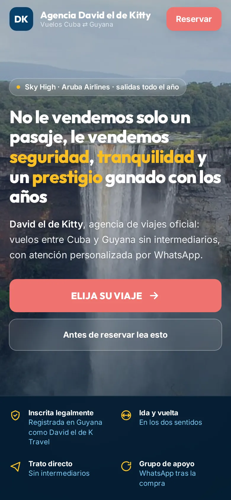David el de Kitty website on a phone